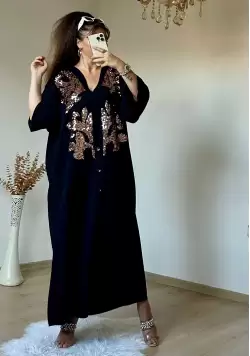 Pul Detaylı Gömlek Elbise