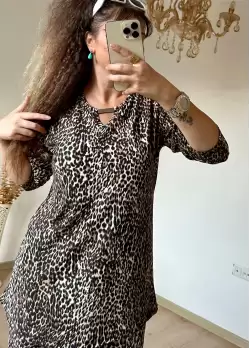 Süet Leopar Takım