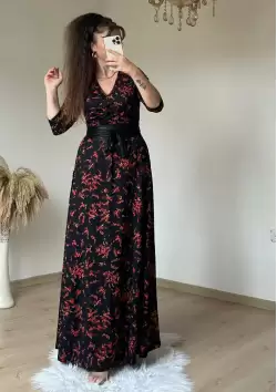 Full-Length Kokina Pattern Dress