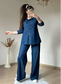 Taşlı Kot Takım
