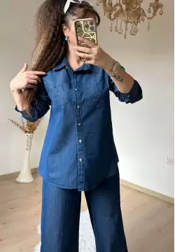 Taşlı Kot Takım
