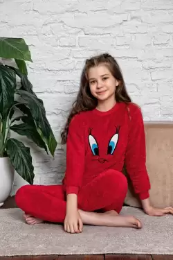 Tweety Kırmızı Çocuk Peluş Takım