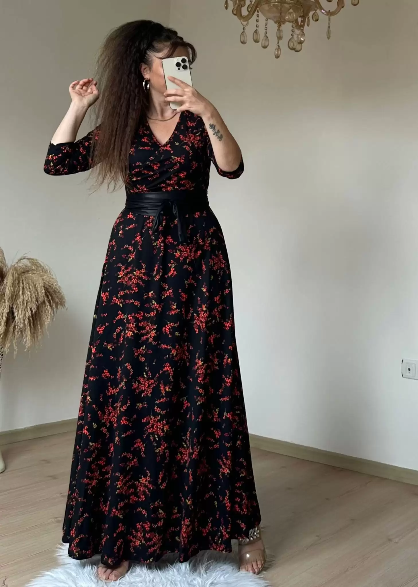 Full-Length Kokina Pattern Dress