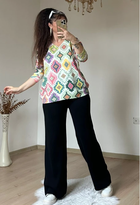 Kilim Desen Triko Takım