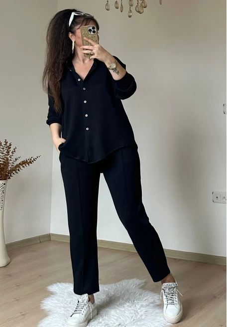 Gomleklı Spor Takım Siyah