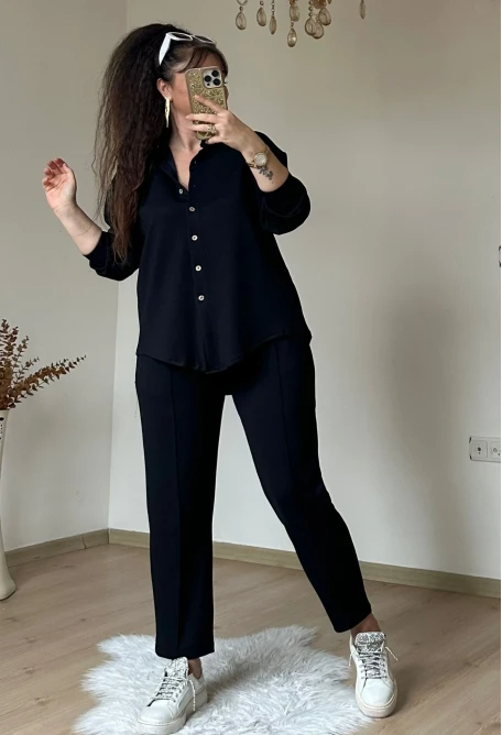 Gomleklı Spor Takım Siyah