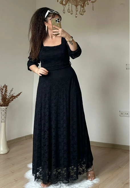 Gupur Prenses Elbıse Sıyah