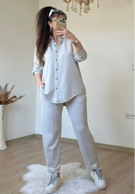 Gomleklı Spor Takım Bej