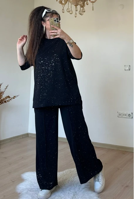 Simli Spor Takım Siyah