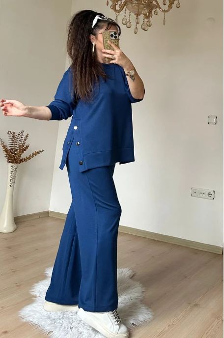 Bol Paça Çıtçıtlı Takım Mavi