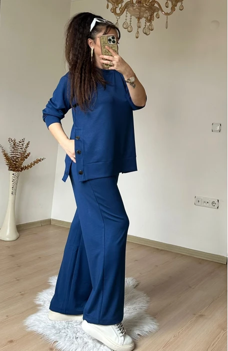 Bol Paça Çıtçıtlı Takım Mavi