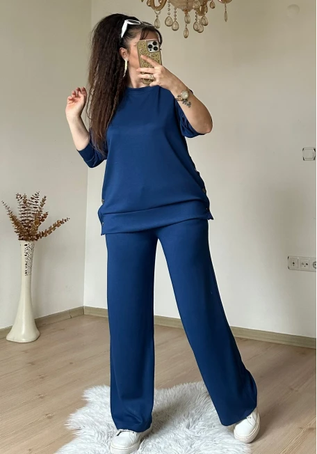 Bol Paça Çıtçıtlı Takım Mavi