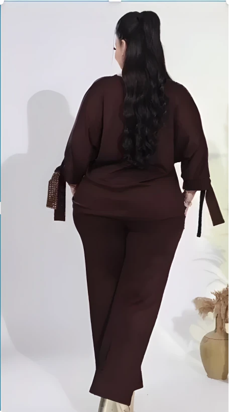 Kol Bağcıklı Gold Sımlı Kahve Takım