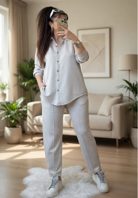 Gomleklı Spor Takım Bej