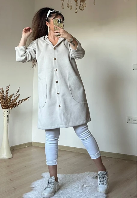 Angora Mevsımlık Kaban Bej