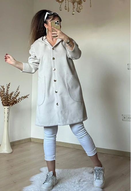 Angora Mevsımlık Kaban Bej