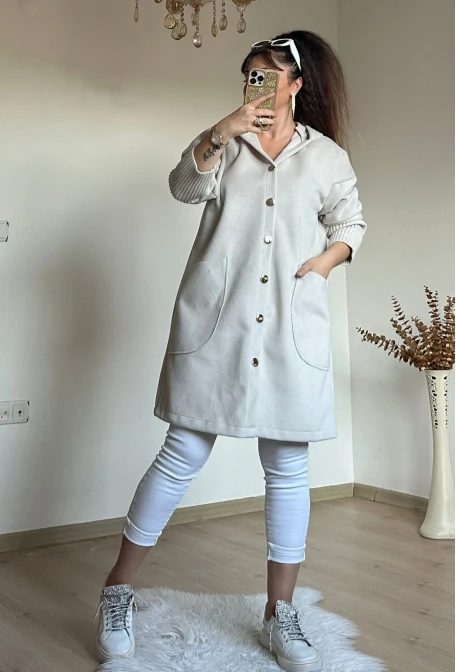 Angora Mevsımlık Kaban Bej