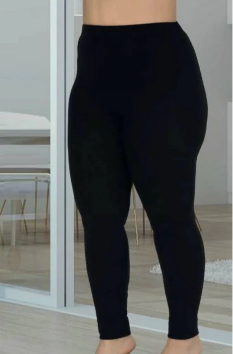 Büyük Beden Kadın Tayt Siyah Uzun