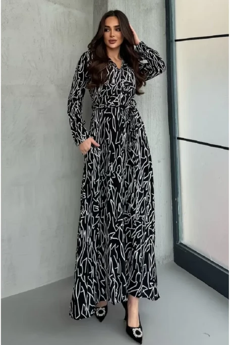 Çizgili Cepli Gömlek Elbise