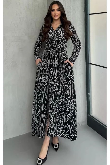 Çizgili Cepli Gömlek Elbise