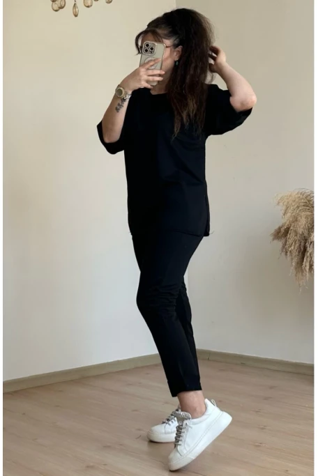 Duble Paça Takım Siyah