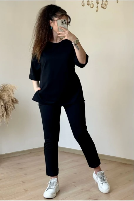 Duble Paça Takım Siyah