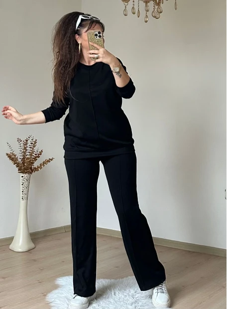 Düz Spor Takım Siyah