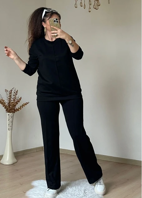 Düz Spor Takım Siyah