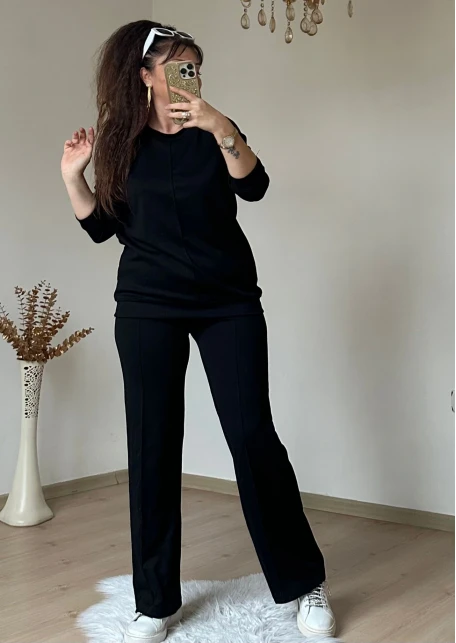 Düz Spor Takım Siyah