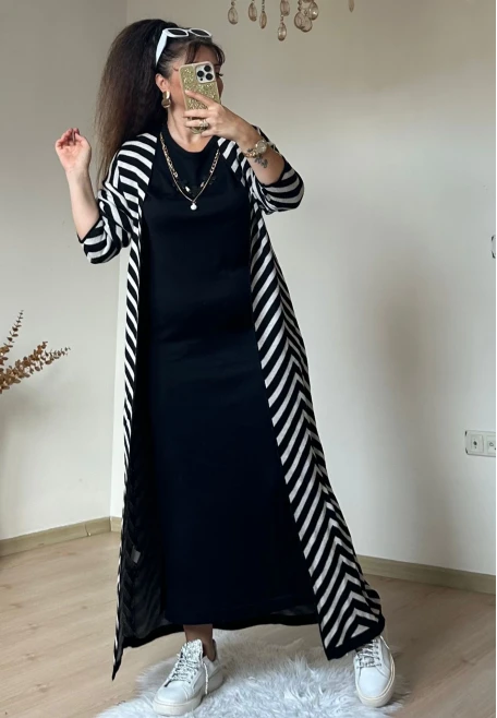 Elbıse Tunık Takım Siyah