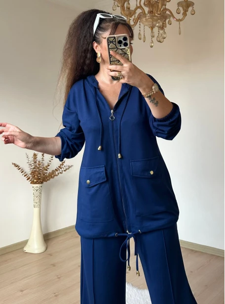 Fermuarlı Spor Takım Lacivert