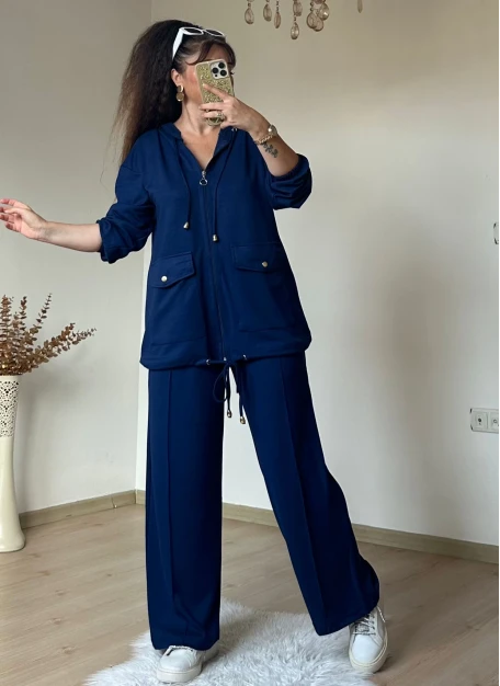 Fermuarlı Spor Takım Lacivert