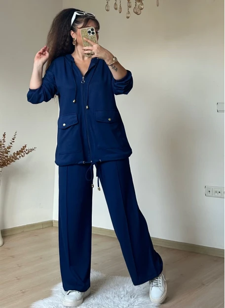 Fermuarlı Spor Takım Lacivert