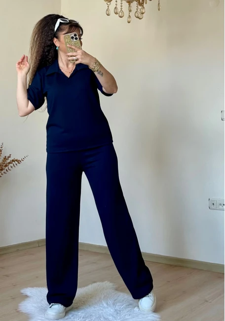 Gömlek Yaka Spor Takım Lacivert
