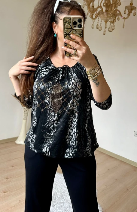 Gümüş Varak Baskı Taşlı Takım