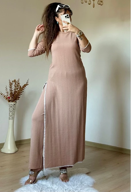 İkili Tunık Takım Bej