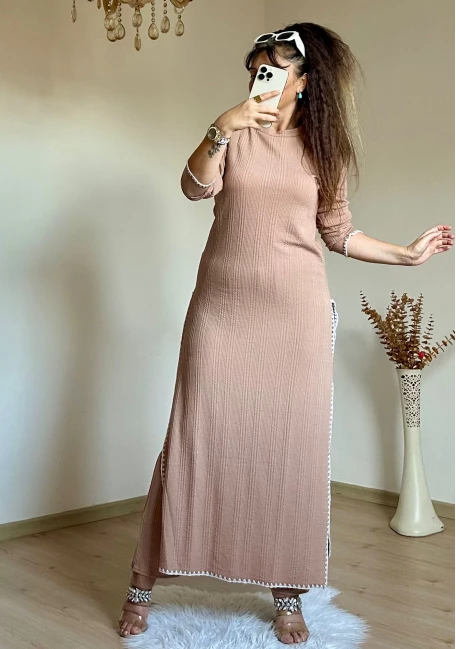 İkili Tunık Takım Bej