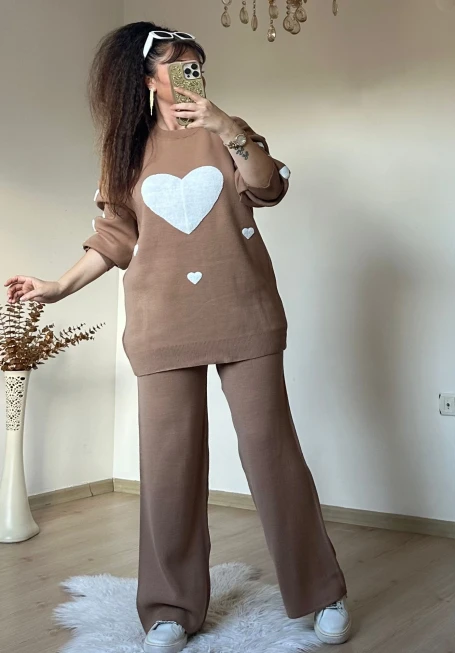 Kalpli Aşk Takım Bej