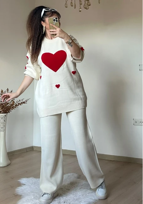 Kalpli Aşk Takım Krem