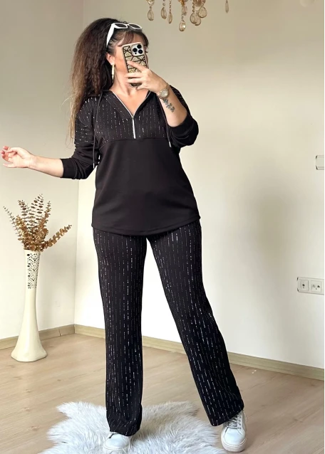 Kapusonlu Taşlı Takım Kahve