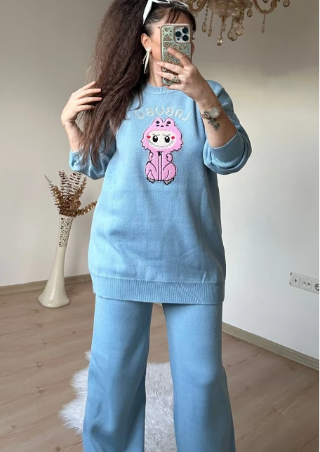 Karakter Baskılı Tiriko Takım Mavi