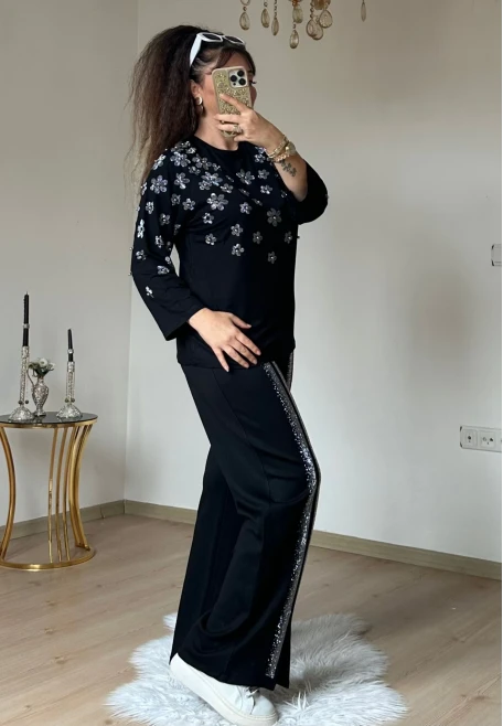 Papatya Gümüş Taşlı Takım