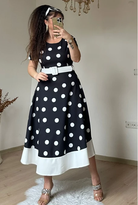 Puantiyeli Elbise