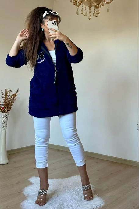 Pullu Kelebek Pelus Mont Lacivert