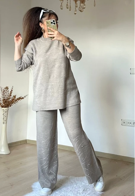 Su Yolu İncılı Taşlı Takım Taş Rengi