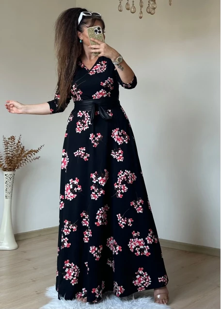 Tam Boy Kokina Desen Elbise