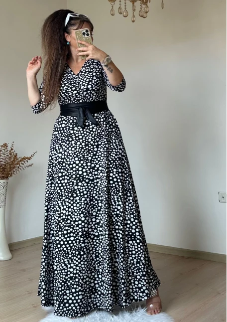 Tam Boy Minik Puanlı Elbise