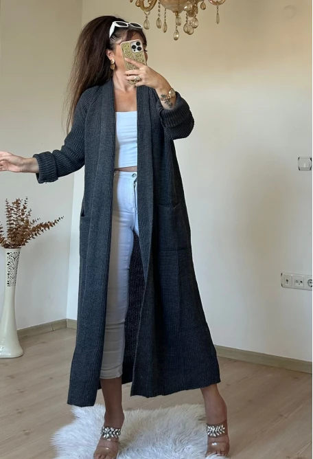 Uzun Salaş Hırka Füme