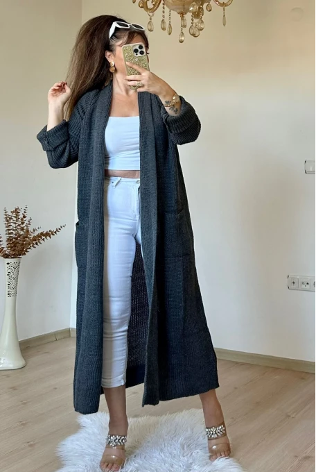 Uzun Salaş Hırka Füme