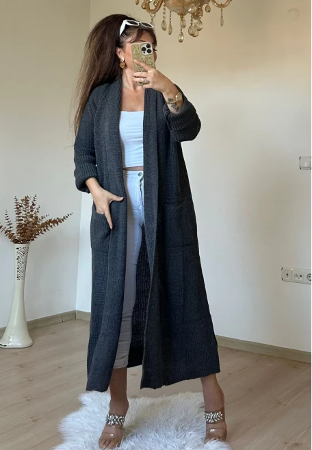 Uzun Salaş Hırka Füme